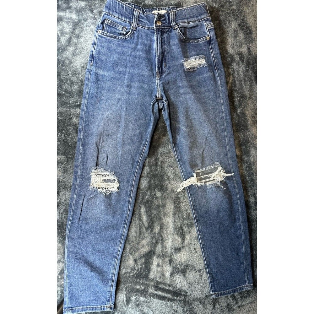 Arizona Jean Company Distressed Skinny Jeans Dark Wash Size 1